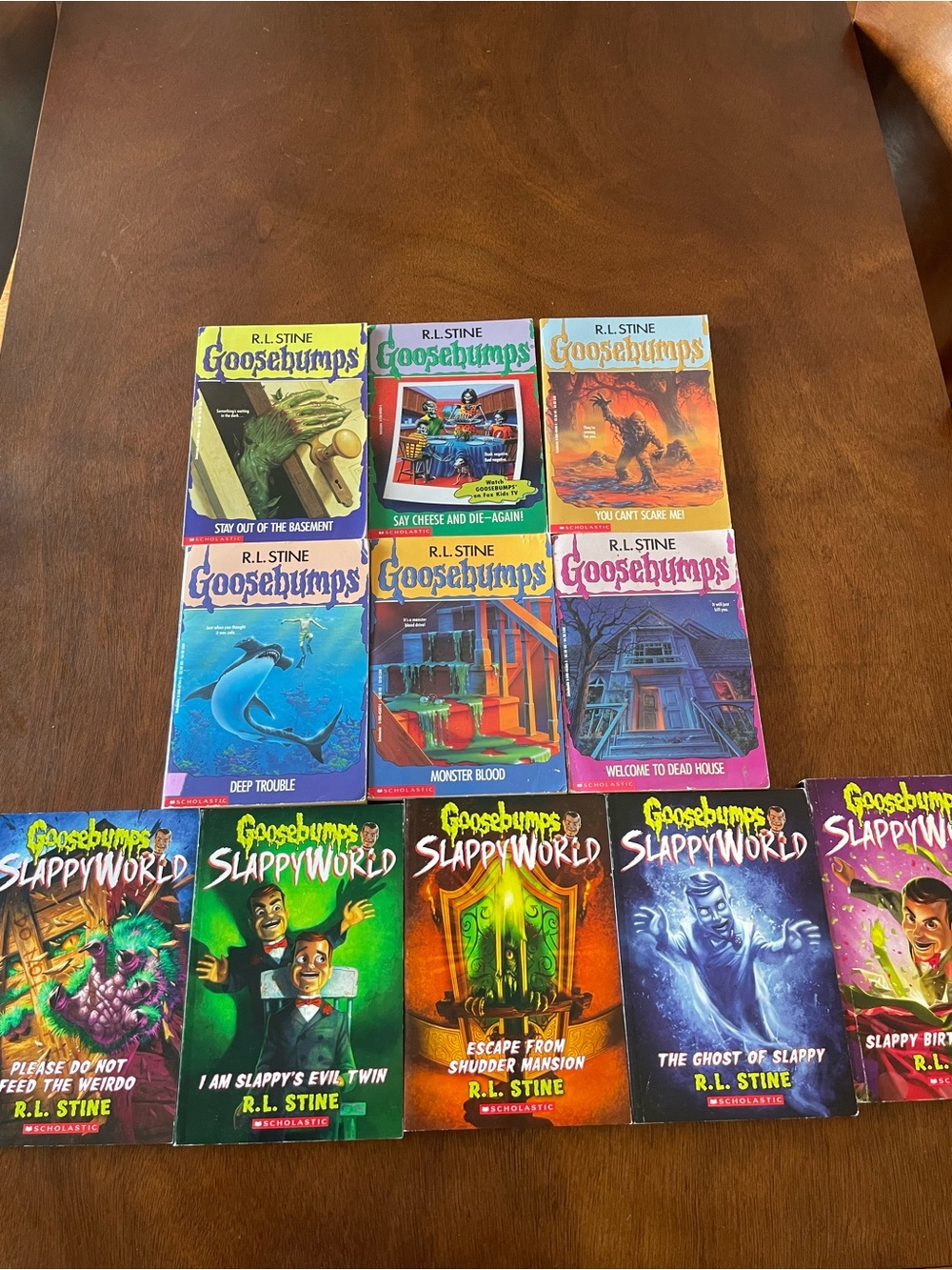 Goosebumps RL Stine's Various Book Lot of 11 including Slappyworld
